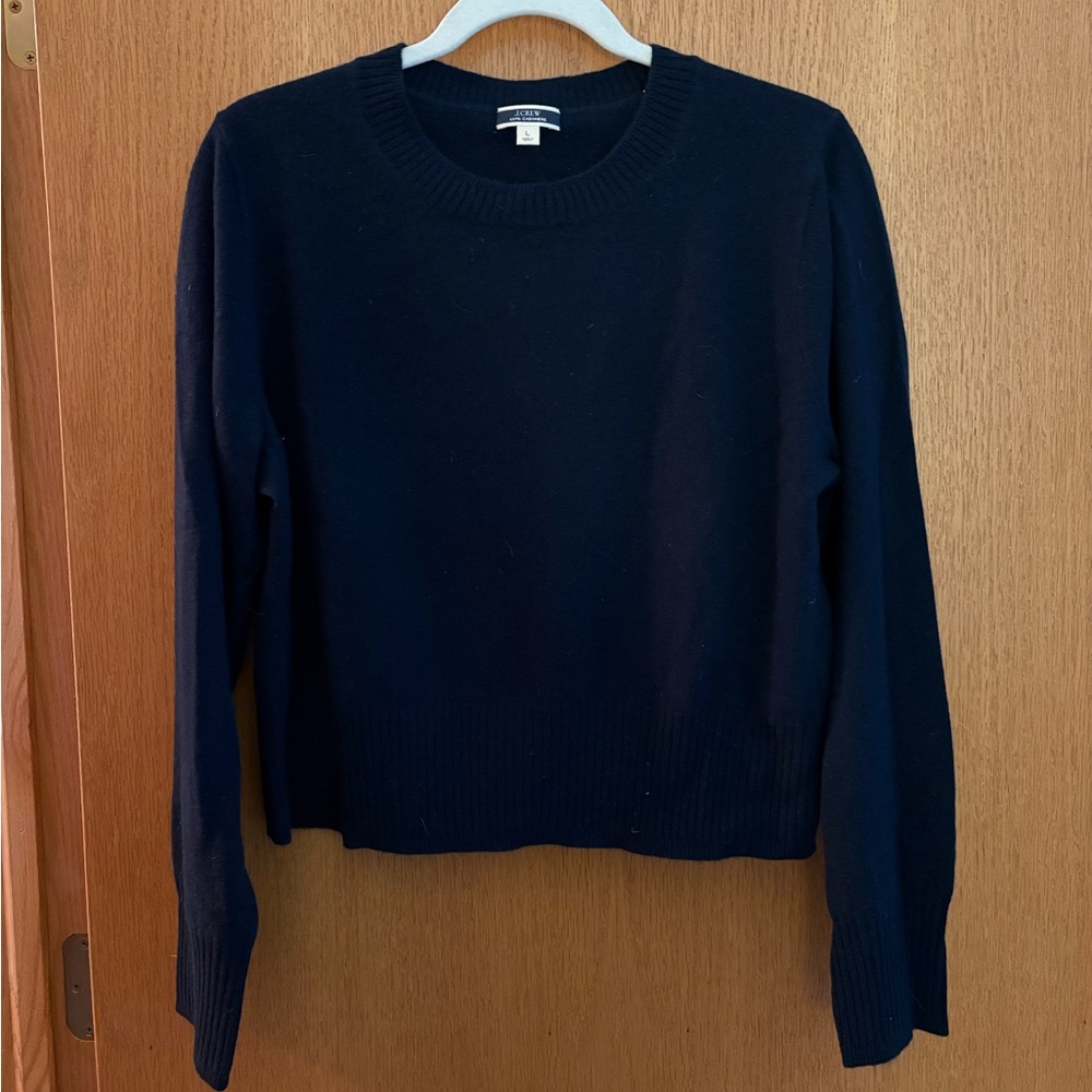 J. Crew Navy Blue Crewneck Cashmere